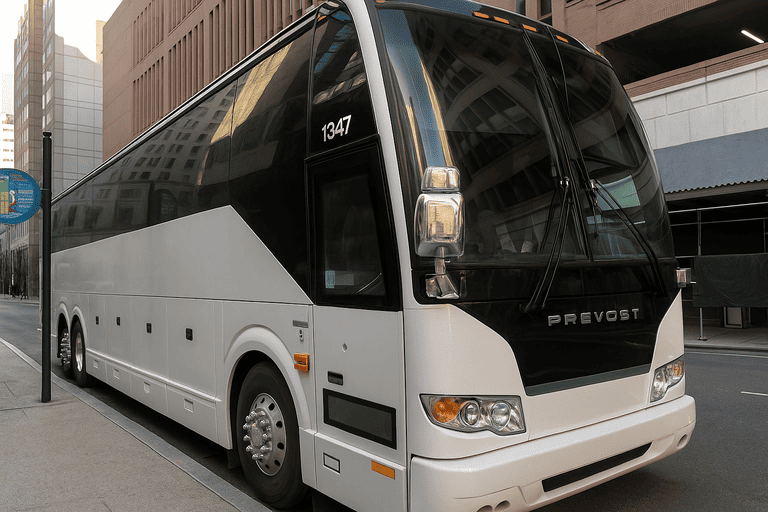 a Charter Bus Rental Arlington Heights coach bus